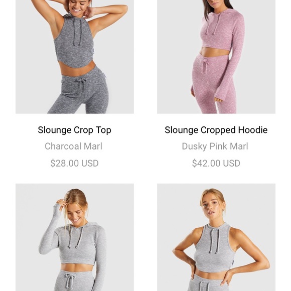 Gymshark | slounged cropped hoodie top + pants - Picture 4 of 4